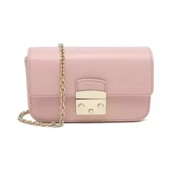 Кожаная сумка через плечо Metropolis Furla, розовый