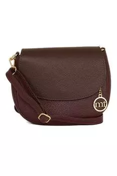 Кожаная сумка через плечо Mia Tomazzi, бургундия