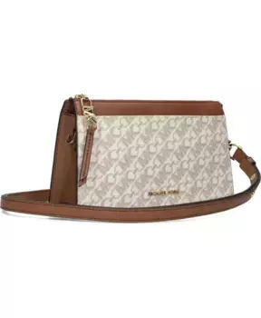 Кожаная сумка через плечо Michael Kors, бежевый