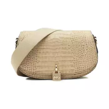 Кожаная сумка через плечо Michael Kors, бежевый