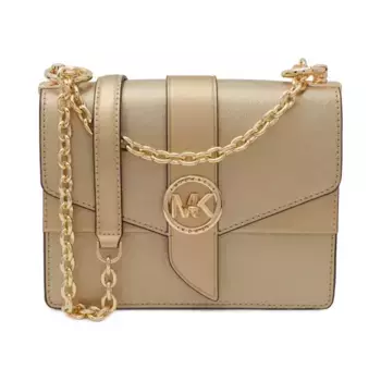 Кожаная сумка через плечо Michael Kors, золотой