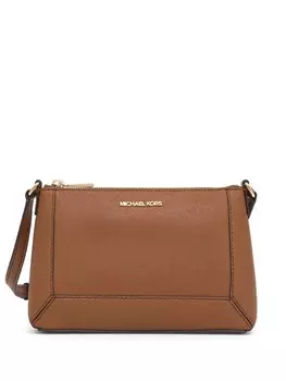 Кожаная сумка через плечо Michael Michael Kors, коричневый