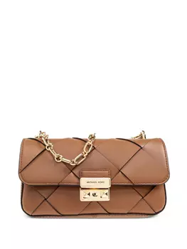 Кожаная сумка через плечо Michael Michael Kors, коричневый