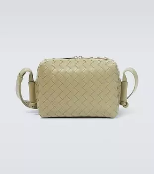 Кожаная сумка через плечо Mini Loop Bottega Veneta, бежевый