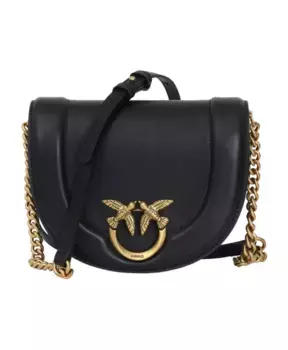 Кожаная сумка через плечо Mini Love Bag Click e Pinko, черный