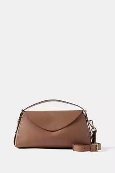 Кожаная сумка через плечо Mint Velvet, коричневый