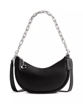 Кожаная сумка через плечо Mira с полумесяцем COACH, цвет Black