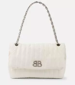Кожаная сумка через плечо monaco среднего размера Balenciaga, белый