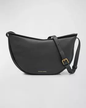 Кожаная сумка через плечо Moon Sling Mansur Gavriel, цвет Black