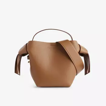 Кожаная сумка через плечо musubi mini Acne Studios, коричневый