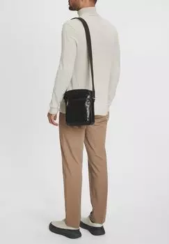 Кожаная сумка через плечо на молнии для мужчин OTTO KERN, черный