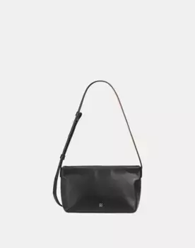 Кожаная сумка через плечо на молнии Dudu, черный