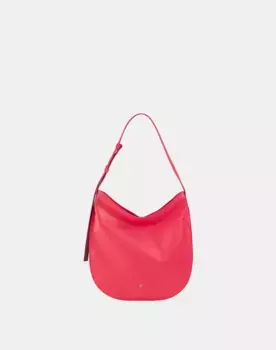 Кожаная сумка через плечо на молнии Dudu, коралловый