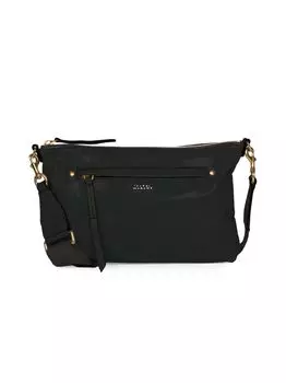 Кожаная сумка через плечо Nessah Isabel Marant, черный