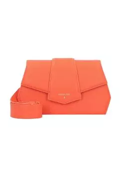 Кожаная сумка через плечо New Geometric 24 см PATRIZIA PEPE, цвет Solar Orange