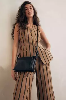 Кожаная сумка через плечо Next, черный