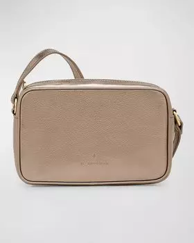 Кожаная сумка через плечо Oliveta цвета металлик Il Bisonte, цвет Bronze