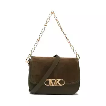 Кожаная сумка через плечо Parker Michael Kors, зеленый