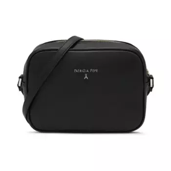 Кожаная сумка через плечо Patrizia Pepe, черный