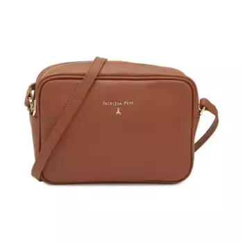 Кожаная сумка через плечо Patrizia Pepe, коричневый