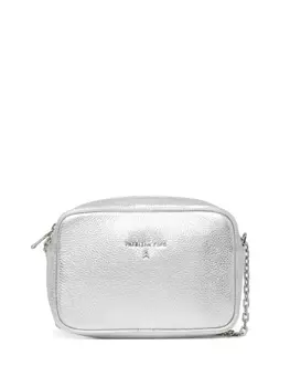 Кожаная сумка через плечо Patrizia Pepe, серебряный