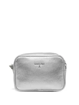 Кожаная сумка через плечо Patrizia Pepe, серебряный