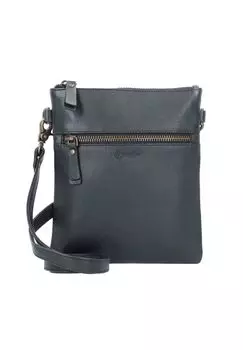 Кожаная сумка через плечо Peru 17 см Esquire, черный