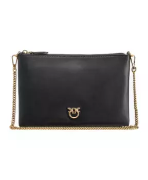 Кожаная сумка через плечо Pinko, черный