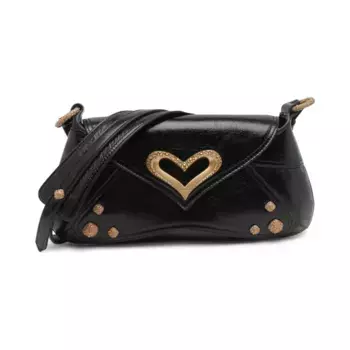 Кожаная сумка через плечо Pinko, черный