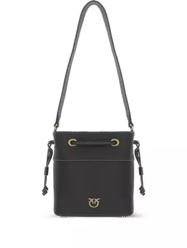 Кожаная сумка через плечо PINKO, черный