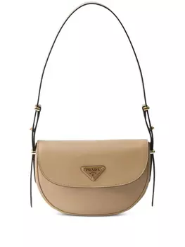 Кожаная сумка через плечо Prada Arqu, нейтральный