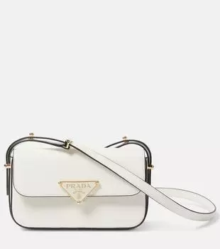 Кожаная сумка через плечо Prada, Bianco N