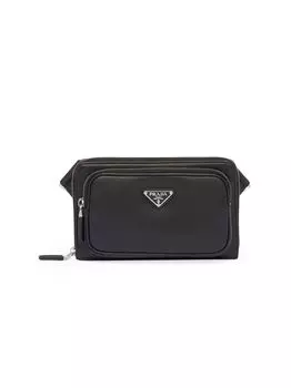 Кожаная сумка через плечо Prada, черный