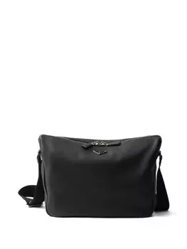 Кожаная сумка через плечо Prada, черный