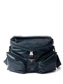 Кожаная сумка через плечо Prada, синий