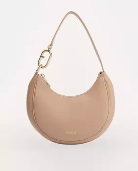 Кожаная сумка через плечо Primavera среднего размера в военно-зеленом цвете Furla