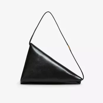 Кожаная сумка через плечо Prisma Marni, черный