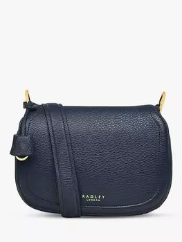 Кожаная сумка через плечо Radley York Walk с клапаном, чернильный цвет