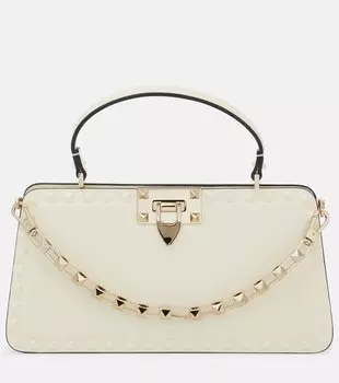 Кожаная сумка через плечо rockstud Valentino Garavani, белый