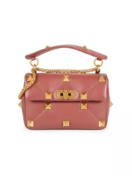 Кожаная сумка через плечо Rockstud Valentino Garavani, цвет Ginger Bread
