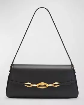 Кожаная сумка через плечо с бриллиантами Jimmy Choo, цвет Black And Gold