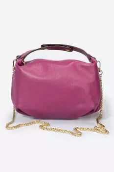 Кожаная сумка через плечо с цепочкой Massimo Castelli, розовый