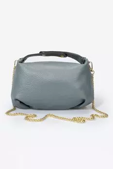 Кожаная сумка через плечо с цепочкой Massimo Castelli, синий