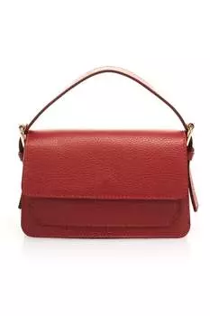 Кожаная сумка через плечо с цепочкой Massimo Castelli, красный