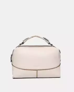 Кожаная сумка через плечо с клапаном Abbacino, бежевый