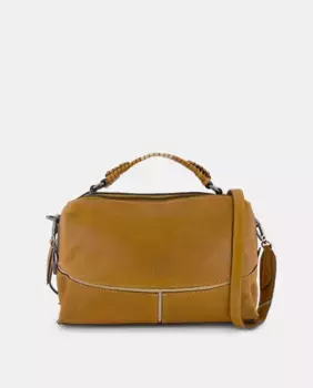 Кожаная сумка через плечо с клапаном Abbacino, коричневый