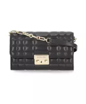 Кожаная сумка через плечо с клапаном Michael Kors, черный