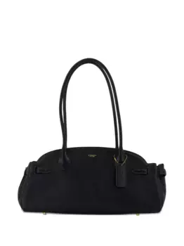 Кожаная сумка через плечо с логотипом Coach, черный