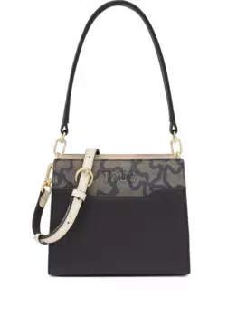 Кожаная сумка через плечо с логотипом TOUS, черный