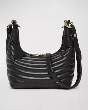 Кожаная сумка через плечо с мягкой подкладкой Ferragamo, цвет Nero